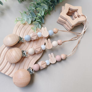 LABRO プチうさぎトイクリップ＆星の歯固め 日本製 木製 木のおもちゃ ファーストトイ ラブロ