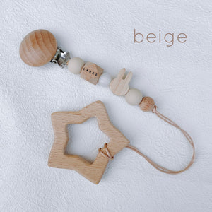 LABRO プチうさぎトイクリップ＆星の歯固め 日本製 木製 木のおもちゃ ファーストトイ ラブロ