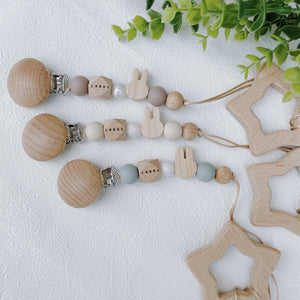 LABRO プチうさぎトイクリップ＆星の歯固め 日本製 木製 木のおもちゃ ファーストトイ ラブロ