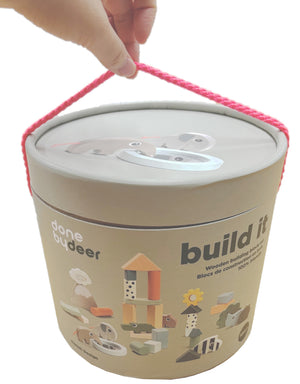 Done by Deer ビルディングブロックセット 34ピース つみき ディアフレンズ Building block set 34 pcs - Deer friends - Colour mix ダンバイディア