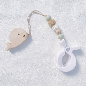 LABRO 2way フィッシングトイ くじらさん シューズクリップ 木製おもちゃ ベビーカー取付可 日本製 ラブロ