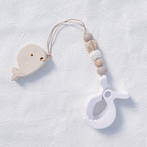 LABRO 2way フィッシングトイ くじらさん シューズクリップ 木製おもちゃ ベビーカー取付可 日本製 ラブロ