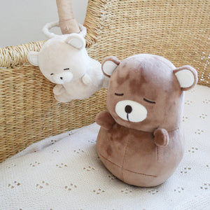 amanoppo ゆらゆら 親子でねんね -おきあがりこぼしとラトルのセット- くまさん ぬいぐるみ あまのっぽ