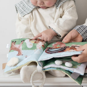 amanoppo ふんわりえほん BOX入 「こぐまくんの焼きたてパン」 布絵本 あまのっぽ