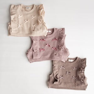 coto cotte 花柄 ワンピース＆ニットソー リボン ベスト 80cm 90cm 722-674025 722-674026