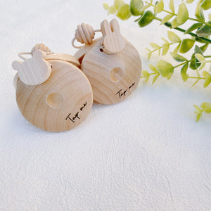 LABRO カスタネット くま うさぎ 木製 木のおもちゃ 楽器 ラブロ