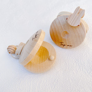 LABRO カスタネット くま うさぎ 木製 木のおもちゃ 楽器 ラブロ