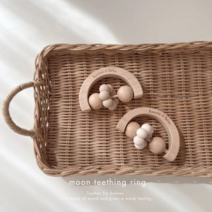 kawaii&born moon 歯固めリング 月型 木製