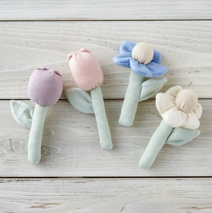 Lien de famille おはなのラトル 赤ちゃんのガラガラ 布製 日本製 リヤンドファミーユ