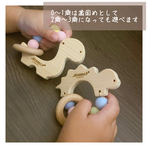 LABRO 恐竜はがため 木製 木のおもちゃ ファーストトイ ラブロ