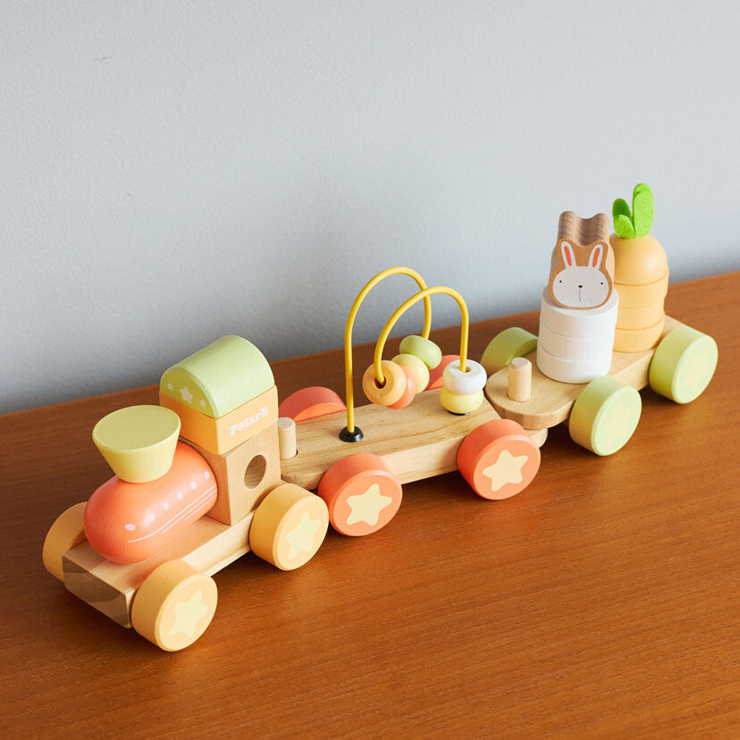 PolarB バニーシリーズ アクティビティトレイン 木製おもちゃ 汽車 TYPR44288 ポーラービー