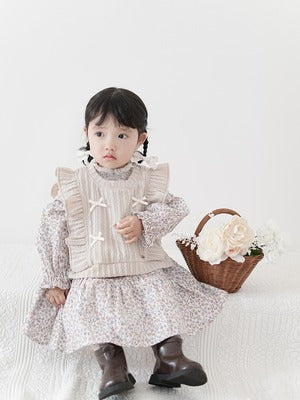 coto cotte ニットソー リボン ベスト 80cm 90cm 722-674026