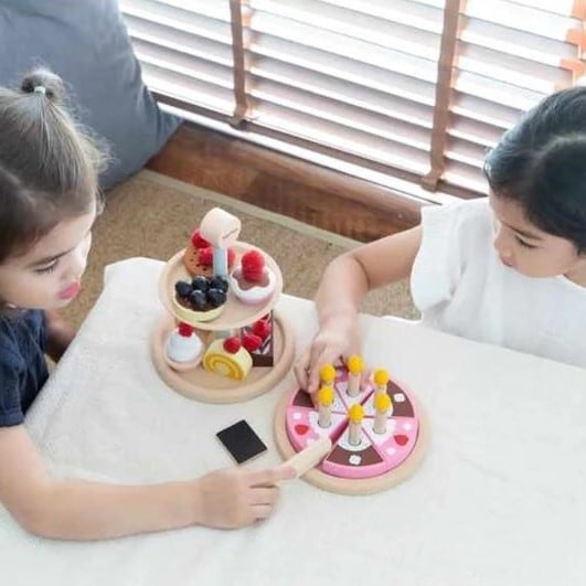 PLAN TOYS バースデーケーキセット Birthday Cake Set 木のおもちゃ 木製 3488 プラントイ