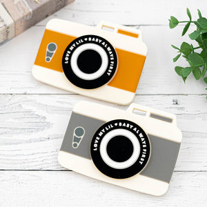 Love my lil 歯がため カメラ ブラウン グレー ラブマイリル