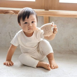 Amorosa mamma にぎにぎ くまのコットン くまのリネン Ｓサイズ 日本製 オーガニックコットン100% アモローサマンマ
