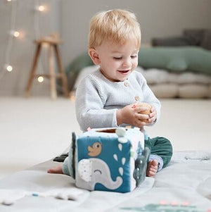 Done by Deer 布製 仕掛けおもちゃ ディスカバリーキューブ ディアフレンズ カラーミックス 2BD-4823137 ダンバイディア