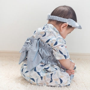 mocmof 帯付き 浴衣ロンパース 男の子 70cm 80cm 90cm 622-660071