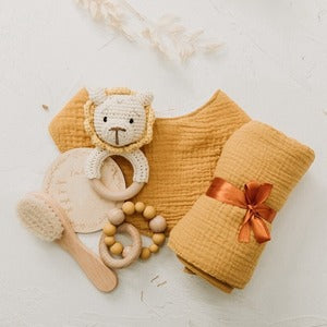 あみぐるみラトル らいおん ベビーセット ギフトセット Baby Bath Toy Set 091906