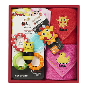 Sassy サッシー 出産祝いセット ピンク&レッド GFSA7353