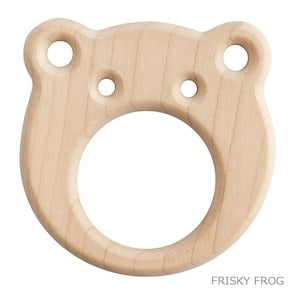 ooh noo Teether ティーサー 木製 歯固め くま さる かえる 天然木 オーノー