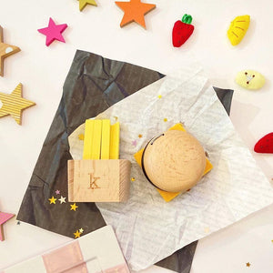 kiko+ キコ hamburger set ハンバーガーセット 楽器 木製おままごと ファーストフード ポテト 木のおもちゃ kiko+&gg*