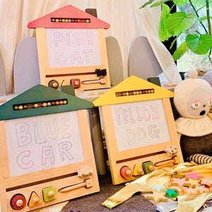 gg* ジジ oekaki house オエカキハウス おえかきボード 木のおもちゃ おうち キャット くるま ドッグ kiko+&gg*
