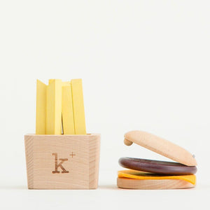 kiko+ キコ hamburger set ハンバーガーセット 楽器 木製おままごと ファーストフード ポテト 木のおもちゃ kiko+&gg*