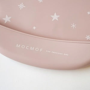 mocmof シリコンお食事スタイ お食事ビブ 星柄 ピンク 622-456020 モクモフ