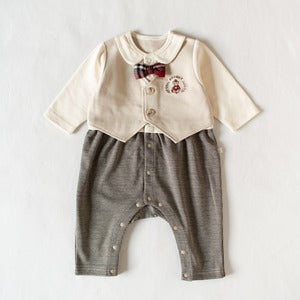 mocmof 重ね着風フォーマルロンパース 70cm 80cm 男の子 フォーマル ベビー服 622-671039 モクモフ