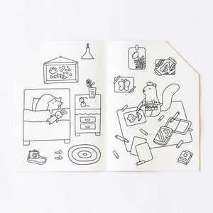 Jaq Jaq Bird 塗り絵ブック Giant Coloring Book リサイクルペーパーを使用 ジャクジャクバード