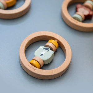 trixie baby Wooden round rattle ウッドトイ ラウンドラトル 木のおもちゃ ファーストトイ トリクシー