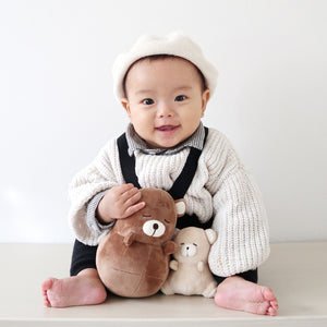 amanoppo ゆらゆら 親子でねんね -おきあがりこぼしとラトルのセット- くまさん ぬいぐるみ あまのっぽ