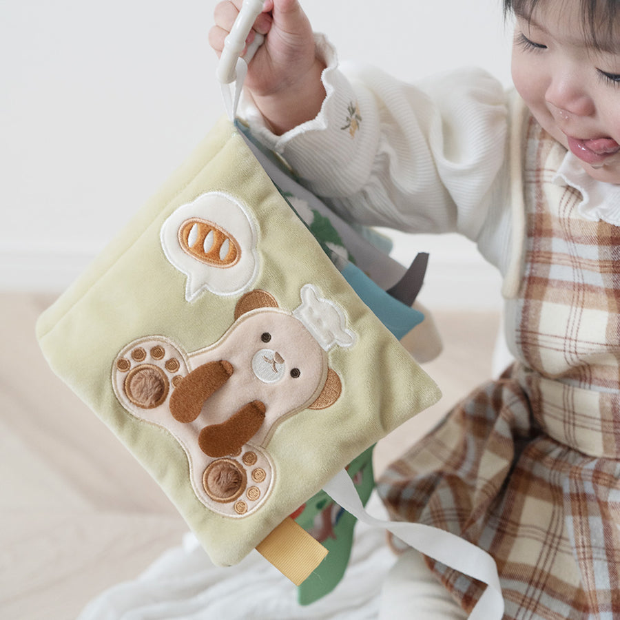 amanoppo ふんわりえほん BOX入 「こぐまくんの焼きたてパン」 布絵本 あまのっぽ