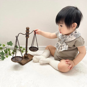 3.LIETO おでかけロンパース 70cm 80cm グレージュ スモークベージュ 日本製 スリーリエート