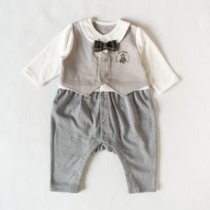 mocmof 重ね着風フォーマルロンパース 70cm 80cm 男の子 フォーマル ベビー服 622-671039 モクモフ