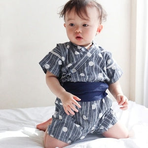 mocmof 帯付き 浴衣ロンパース 男の子 70cm 80cm 90cm 622-660071