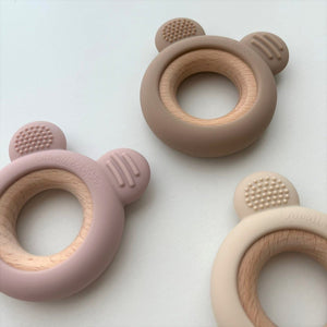 kawaii&born 歯固めリング くまちゃん シリコン 木製