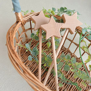 木製 スティック 1本 スタースティック 星 ステッキ