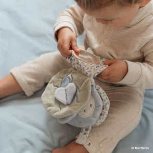 miffy x Little Dutch ミッフィー 布えほん ストラップ付き ラッキーリーブス 水色 ブルー