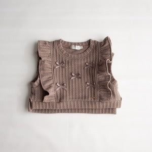 coto cotte ニットソー リボン ベスト 80cm 90cm 722-674026