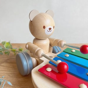 PLAN TOYS PULL-ALONG MUSICAL BEAR ミュージカルベアー 5271 プルトイ 楽器 プラントイ