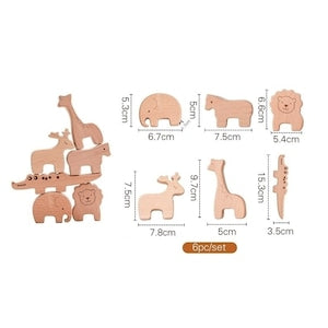 どうぶつ 積み木ブロック | Wood Animal Puzzles Toys アニマル 動物 つみき 230422