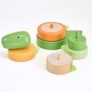Egmont Toys エグモントトイズ | ピラミッドアーサー ディノ 木製 恐竜 スタッキングトイ