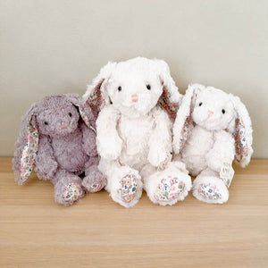 MON AMI フェイス グレー フローラルバニー Sサイズ うさぎ ぬいぐるみ モナミ ST1614