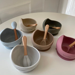 kawaii&born シリコンボウル ベビー食器 離乳食 食器 吸盤タイプ くっつくお皿