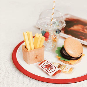 kiko+ キコ hamburger set ハンバーガーセット 楽器 木製おままごと ファーストフード ポテト 木のおもちゃ kiko+&gg*