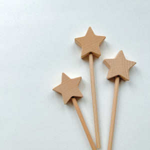 木製 スティック 1本 スタースティック 星 ステッキ