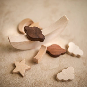 木製 バランストイ ＆ お空マーク 木のおもちゃ Wooden Balance Blocks