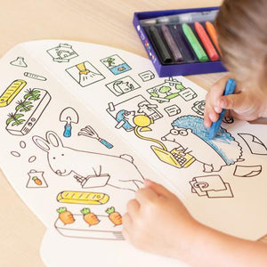 Jaq Jaq Bird 塗り絵ブック Giant Coloring Book リサイクルペーパーを使用 ジャクジャクバード