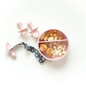 Grabease グラビーズ  シリコンボウル グレー Silicone Suction Bowl ベビー食器 離乳食